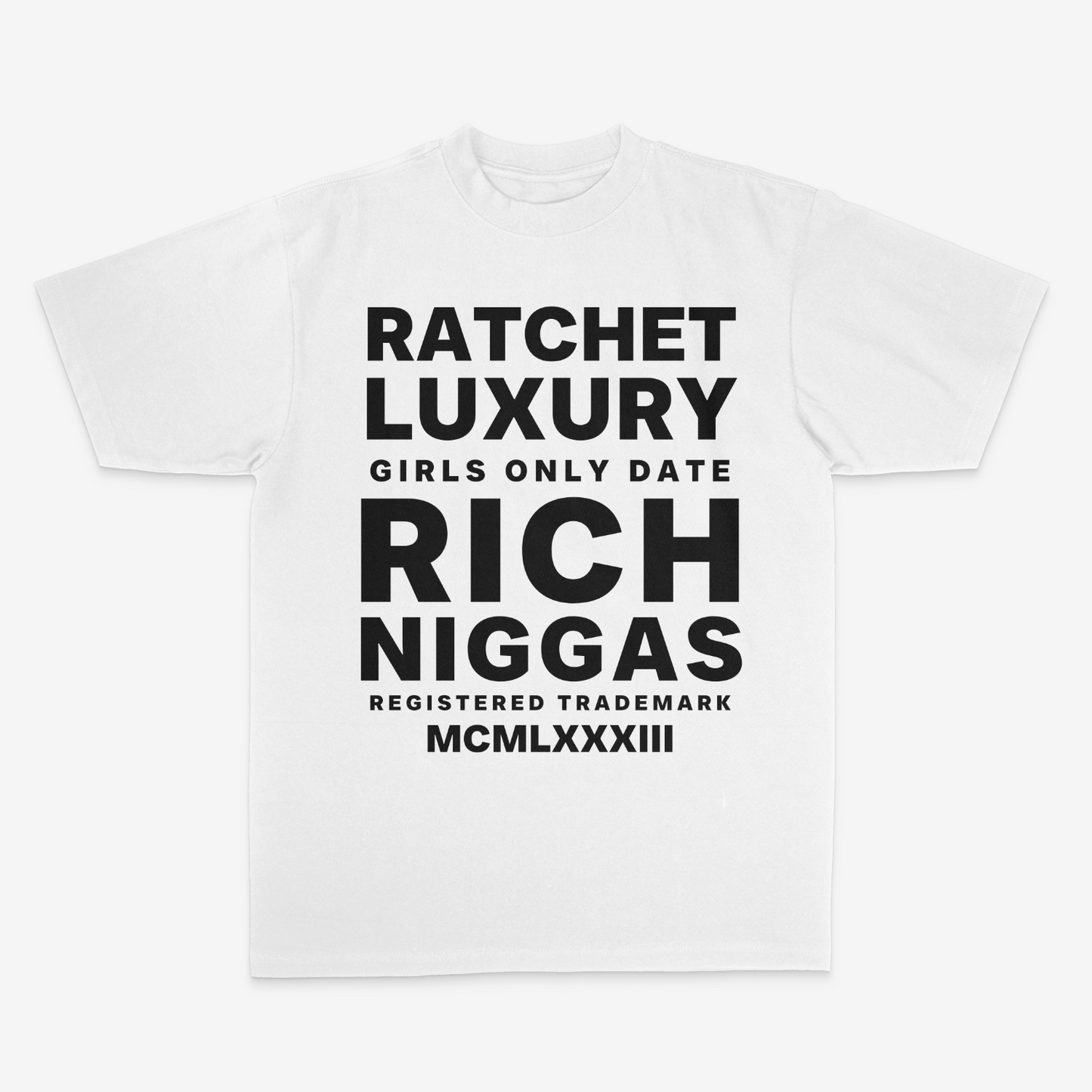 GIRLS DATE RICH TEE- BLACK/WHITE